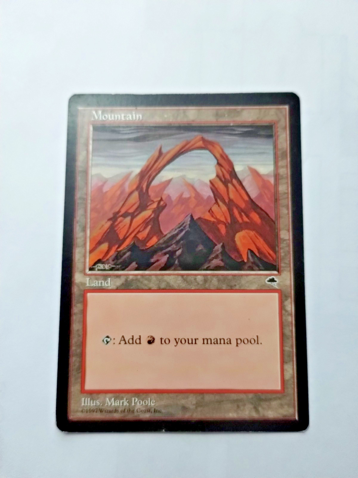 MTG Mountain (Joined) Tempest Regular Land - Some Edge Wear - See Pics