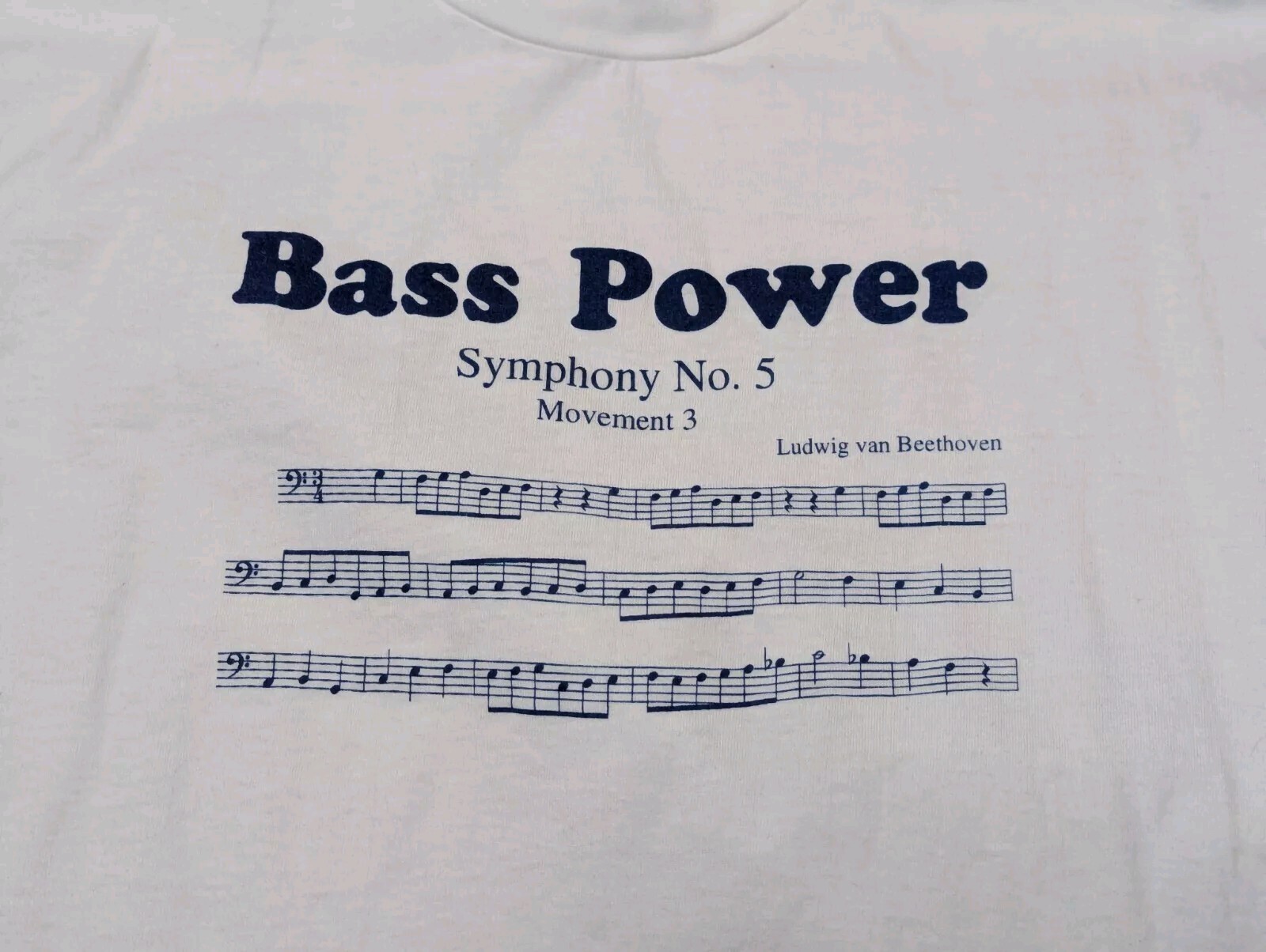 Vintage Bass Power Symphony No. 5 Ludwig van Beethoven All Sport T Shirt XL
