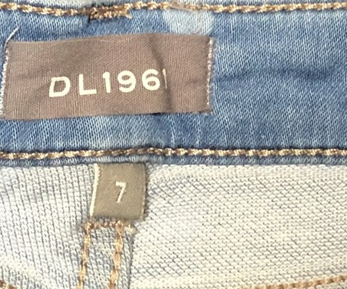 DL1961 Kids Girl's Polka Dot Denim Shorts Size 7 Light Wash (worn Once) EUC - Picture 3 of 5