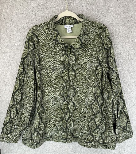 Avenue Animal Print Jacke Damen 22/24 grün Freizeit Büro Reise - Bild 2 von 15