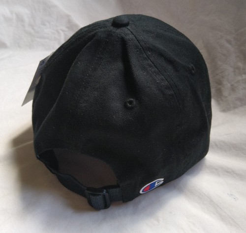 CHAMPION MEN'S BLACK RUBBER SCRIPT CAP 0321, ONE SIZE - Photo 2/3