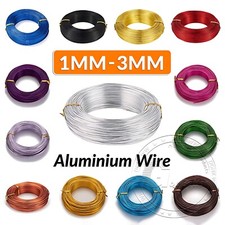 ALUMINIUM MODELLING JEWELLERY CRAFT WIRE 1mm 1.5mm 2mm 3mm W1 Colourful