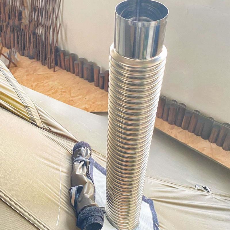 Wood Stove Pipe Stainless Steel Flue Exhaust Stove Pipe Adjustable Ducting  New | eBay