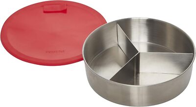 Instant Pot Official Round 7'' Nonstick Cook/Bake Pan with Lid &Removable Divider