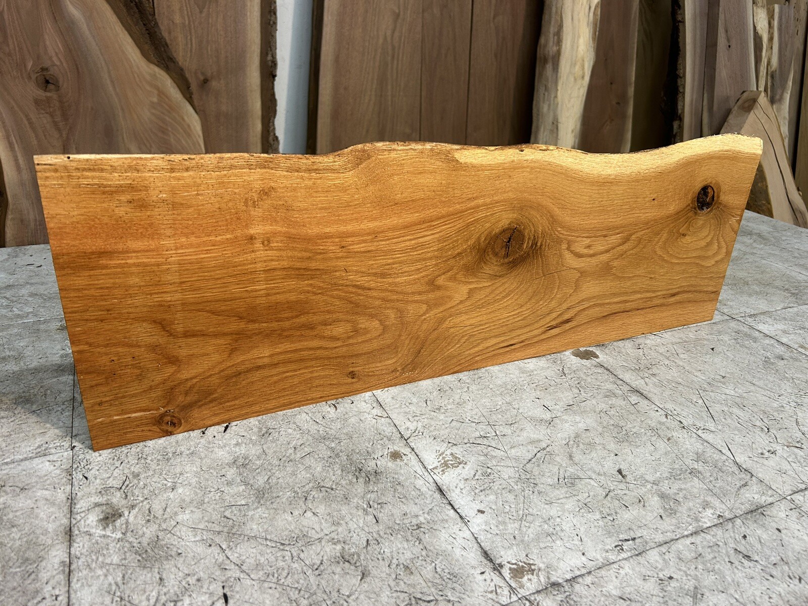 Live Edge White Oak Wood Slab / Rustic Oak / Kiln Dried White Oak Shelf Wood