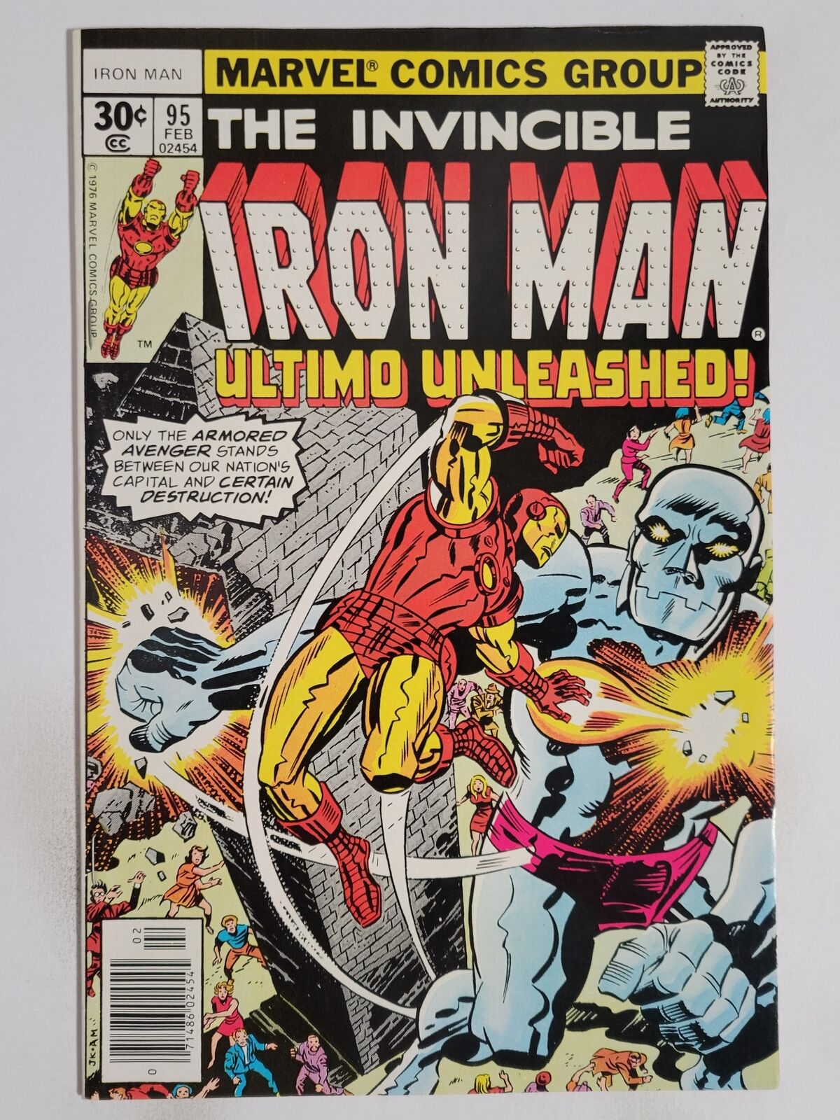 IRON MAN #95 (VF) 1977 ULTIMO COVER & APPEARANCE! BRONZE AGE MARVEL COMICS
