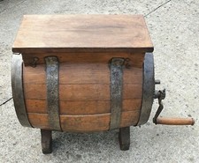 Ancienne baratte à beurre normande forme de tonneau