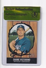 Shane Victorino 2003 Bowman Heritage Rookie Card 233 Beckett Authentic Autograph