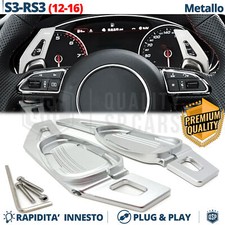 PALETTE Cambio al Volante per Audi S3 RS3 (8V) 12-16 Leve Alluminio Silver