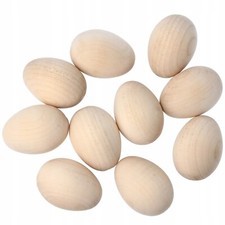 Wooden Eggs solid decoupage plain clean craft beech wood Large Medium Small Tiny