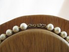 Women’s Vintage white beaded 16” necklace spring clasp — photo 2