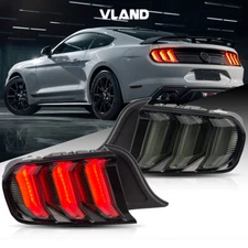 Smoke Lens Fit Ford Mustang 2015-2023 Full LED Sequential Tail Lights Left+Right