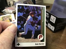 1989 Upper Deck Philadelphia Phillies Baseball Card #340 Bob Dernier