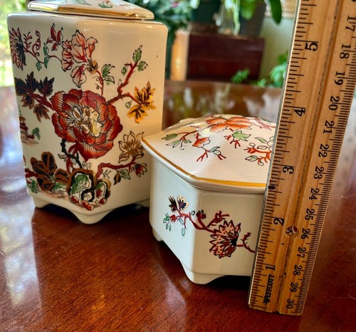 Mason Ironstone Trinket Boxes Made in England 1920's-1930's 2 - Picture 9 of 10