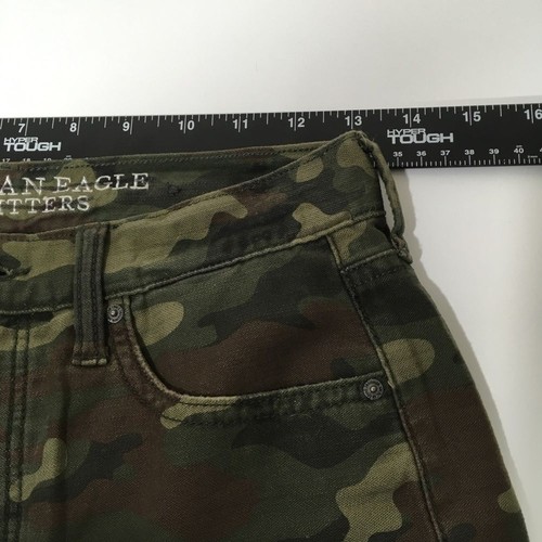 NEU OHNE ETIKETT AMERICAN EAGLE OUTFITTERS AE ARMEE TARNFARBEN VINTAGE HOHE BUND FESTIVAL SHORTS 0 - Bild 2 von 11