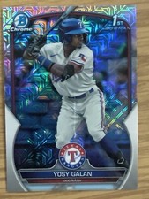 2023 Bowman Chrome Mojo Refractor #BCP-221 Yosy Galan 1st Bowman Texas Rangers