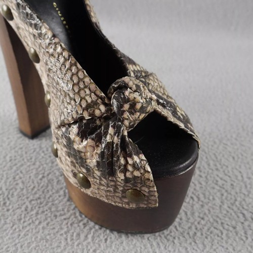 Giuseppe Zanotti Saintro Peep Toe Snakeskin Studded Platform Mules EU 35.5 $845 - Picture 4 of 8