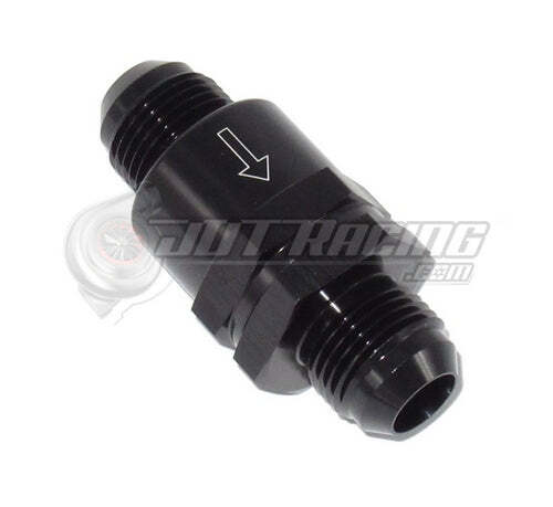 AN10 10AN Male One Way Check Valve for E85 Gasoline Black Anodized CNC Aluminum