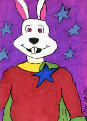 RABBIT STAR Sketch Card by Korey Watkins