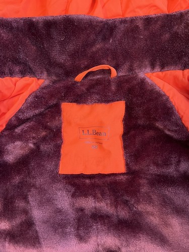 LL Bean Kids Waterproof Patroller Ski Jacket Burgundy/Orange Colorblock Sz S8 - Picture 3 of 11