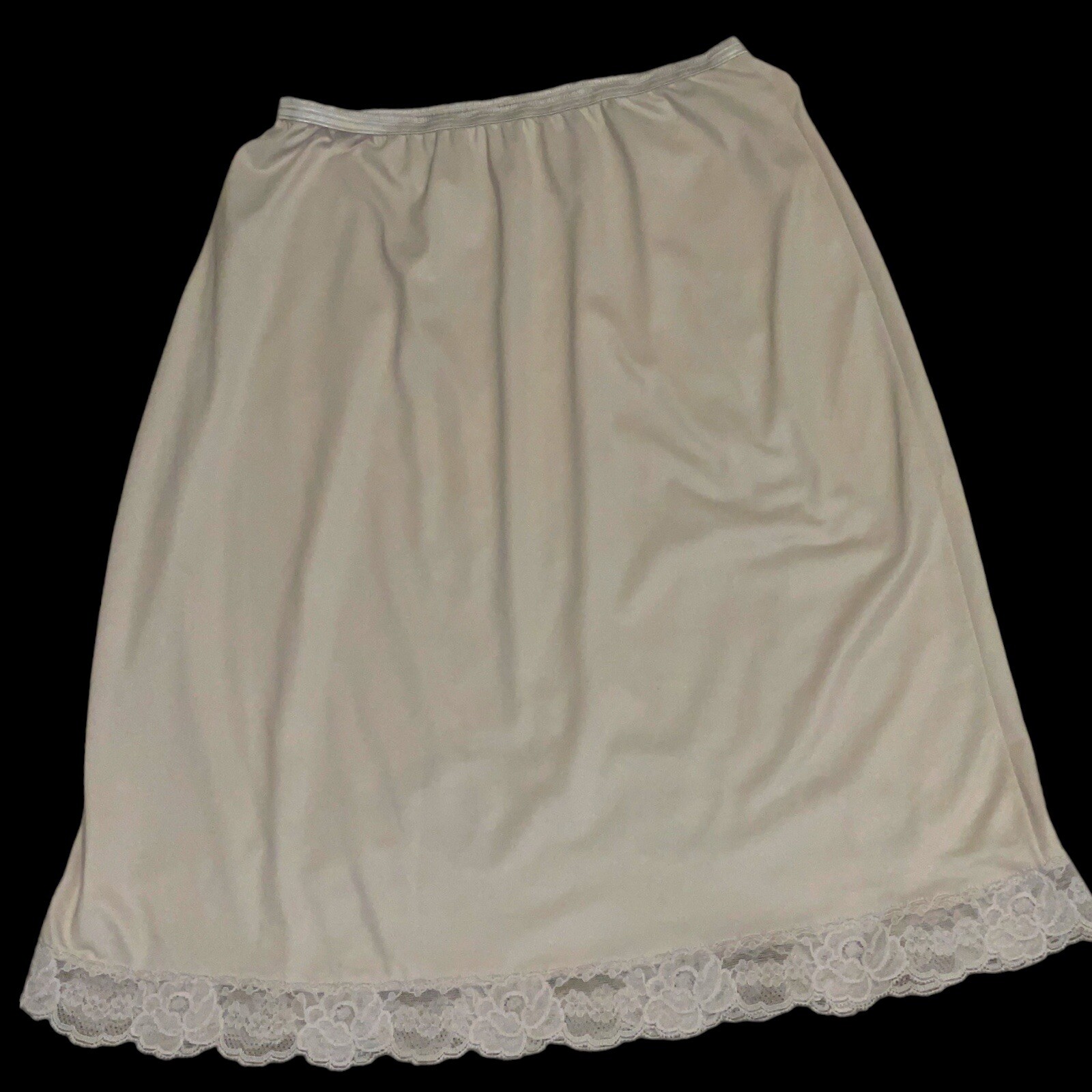 Vintage LORRAINE Beige Nylon Lace Trim Half Slip Sz S eBay