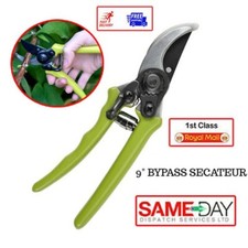 Deluxe Heavy Duty Bypass Garden Secateurs Plant Cutters Pruners Clippers Snip 9"