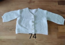Wei&szlig;e Strickjacke Gr&ouml;&szlig;e 74 Vintage Retro 80iger