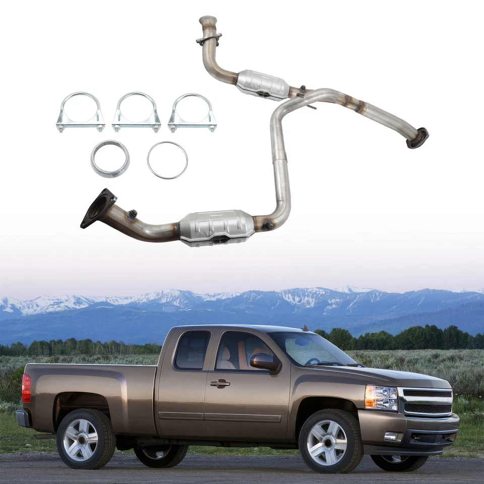 Catalytic Converter Set For GMC Sierra 2500 HD 3500 HD 2007 2008 2009 2010 6.0L Foto 2 de 4