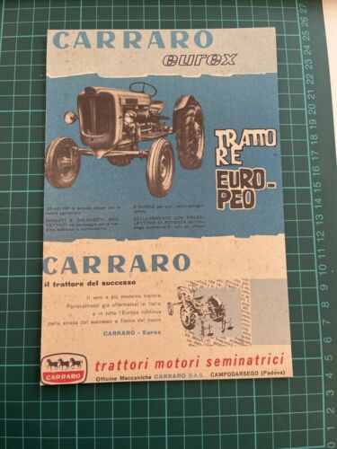 pubblicità vintage trattore carraro eurex originale advertising anni 50 - Bild 1 von 1