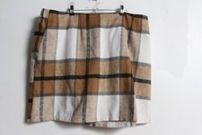 Shein Curve Womens Check Knitted Skirt Brown - Size 2XL XXL M2 