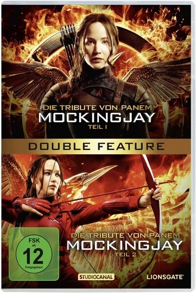 JENNIFER LAWRENCE - TRIBUTE VON PANEM,DIE-MOCKINGJAY TEIL 1 & TEIL  2 DVD NEU - Bild 1 von 1