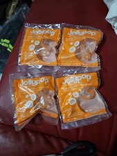 JollyPop Unscented 0-3m Pacifier Set of 4 Orange Get Happy Babies Without Teeth