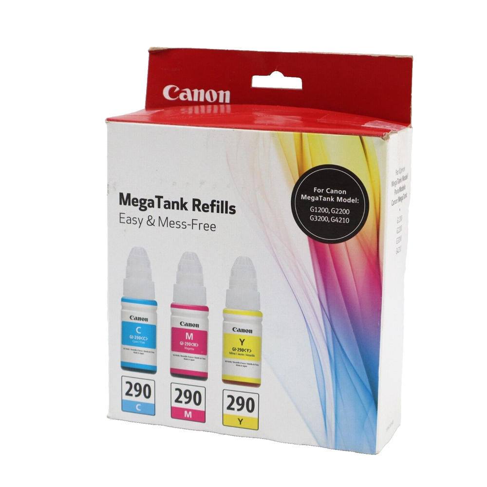 🔥Genuine Canon MegaTank Refills 290 Cyan 290 Magenta 290 Yellow Ink Cartridges