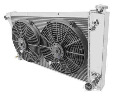 67 68 69 70 71 72 Chevy C10 C20 K10 K20 K30 2 Row WR Radiator + 14'' Fans