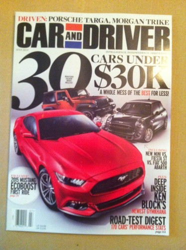 Car & Driver July 2014 FREE SHIPPING, 30 Cars Under 30k, 2015 Mustang Ecoboost - 第 1/1 張圖片