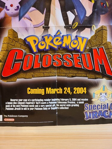 Nintendo Pokémon Colosseum Pre Release / Pre Order Poster; Used; Rare - Picture 7 of 15