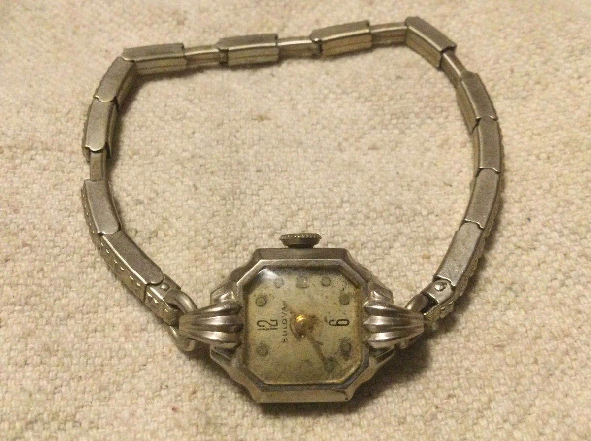 Vintage 10K g.f. Bulova Fifth Avenue Ladies Wrist Watch 21 Jewels Non Working