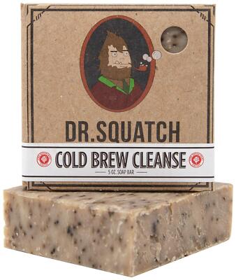 Dr. Squatch Cold Brew Cleanse Coffee Soap Bar   Blend of Shea Butter, Salt,