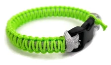 Paracord Bracelet 550 Silver/Neon Green Micro cord U.S. Seller - Handmade