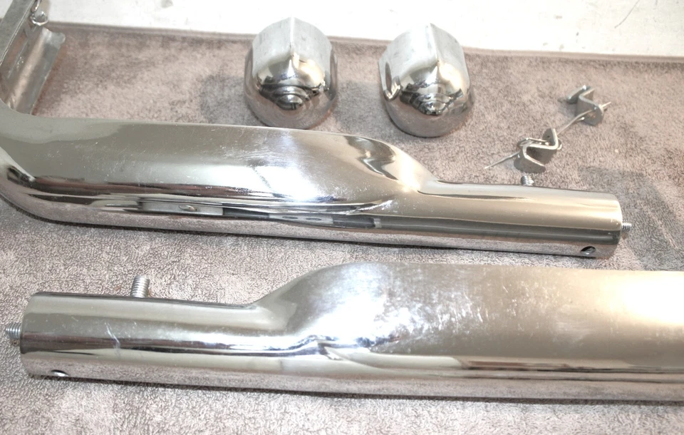 Ford Custom Deluxe Crestliner 1949 1950 accesorio cromado protectores de parachoques delantero Foto 4 de 4