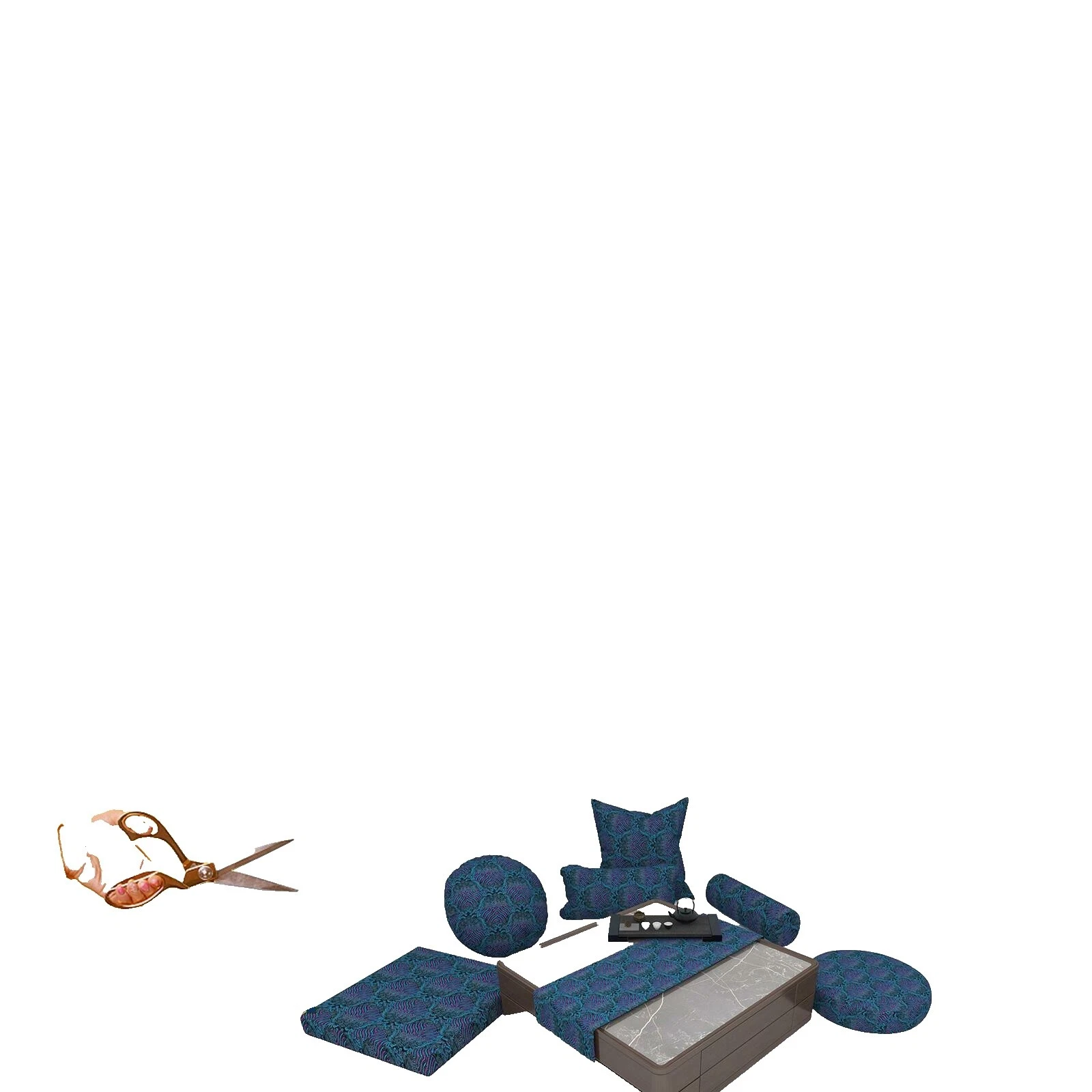 Damask Checked Home Décor Pillows