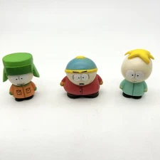 2011 Comedy Partners SOUTH PARK Mini Figures Lot Of 3 Cartman Kyle Butters