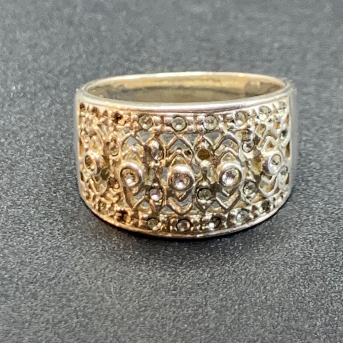 VTG Sterling Silver 925 Cubic Zirconia Intricate Scroll VTG Sterling Silver 925 Cubic Zirconia Intricate Scroll