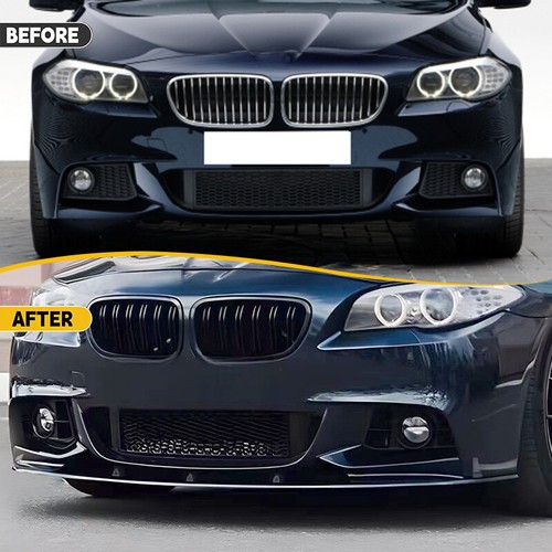 For BMW F10 5 Series 2011-16 M Sport Front Bumper Spoiler Lip Splitter CB Style. - Picture 6 of 15