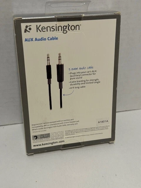 Cable auxiliar de audio para automóvil Kensington para iPhone/iPod incluido iPhone 4S Foto 3 de 4