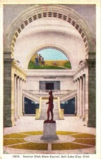 Replica of Massasoit, Interior Utah State Capitol, Salt Lake City, Utah Postcard