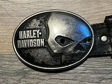 Willie G Belt Buckle With Harley Davidson Belt