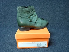 NEW Miz Mooz Sallie Wide Leather Ankle Boots Forest Green EU 38 (SS1)