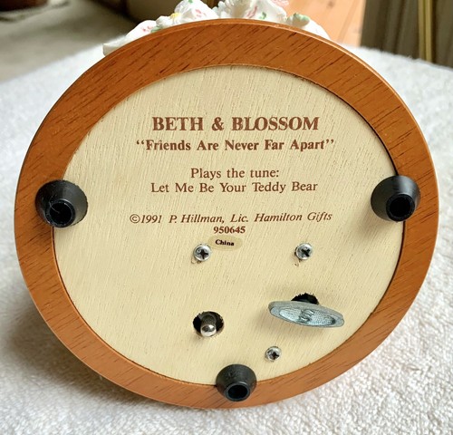 Cherished Teddie ~ BETH & BLOSSOM - EXTREM SELTENES MUSICAL 1991 950645 NEUWERTIG IN OVP RET NRFB - Bild 6 von 8