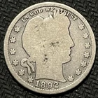 1892-O New Orleans Mint Silver Barber Quarter 25c US TYPE — NICE EVEN WEAR 🔥